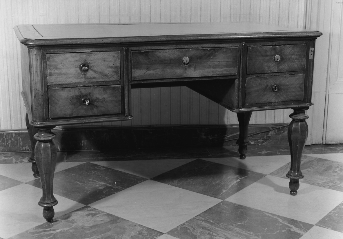 scrivania, opera isolata - bottega piemontese (fine sec. XIX)