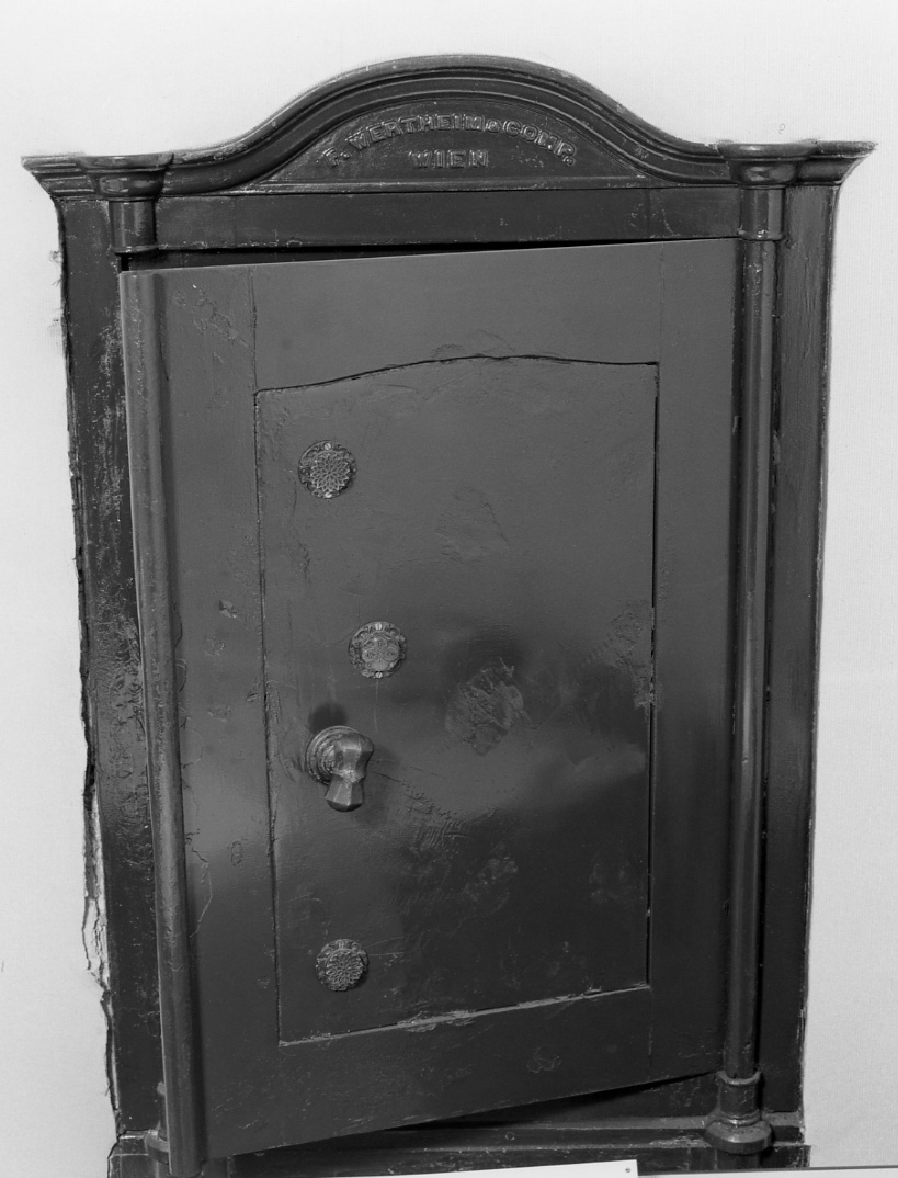 cassaforte a muro, opera isolata di Wertheim Franz & Comp (fine sec. XIX)
