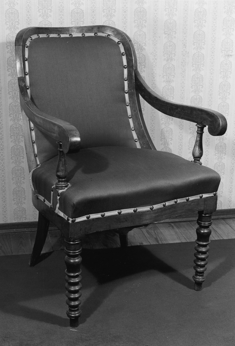 sedia - a braccioli, serie - ambito piemontese (fine sec. XIX)