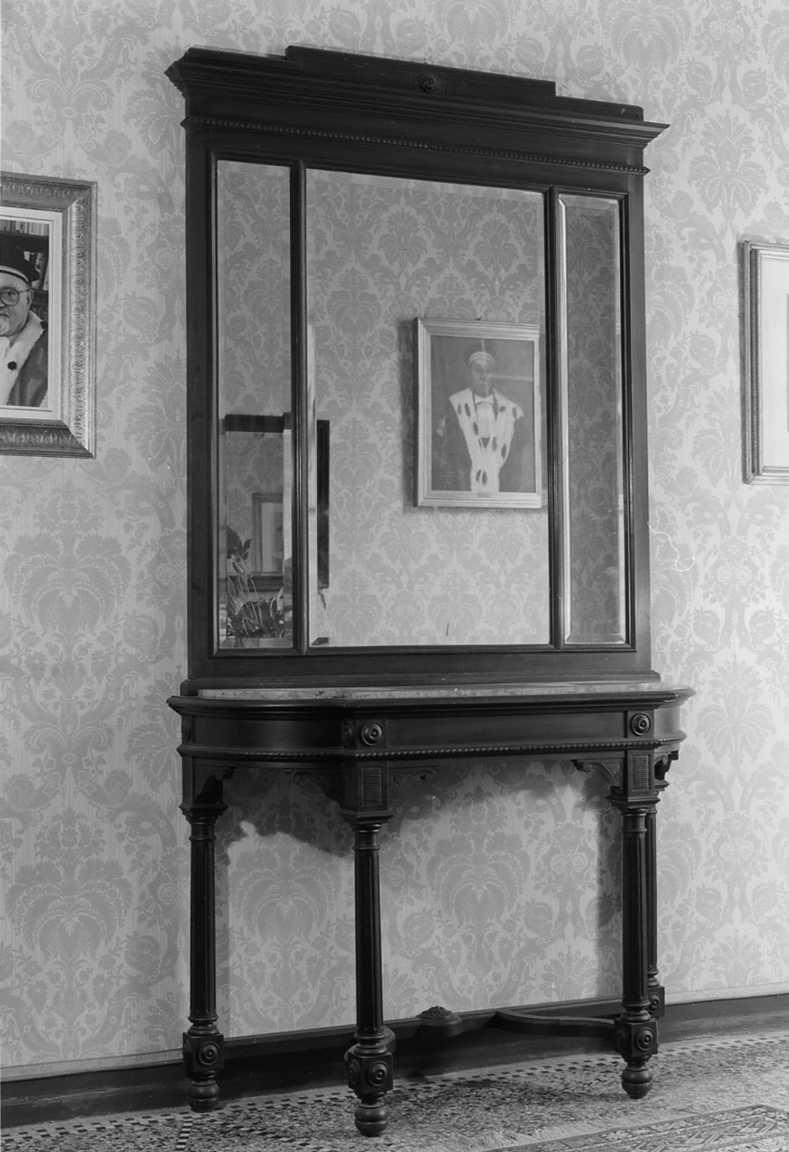console con specchiera, opera isolata - ambito piemontese (fine sec. XIX)