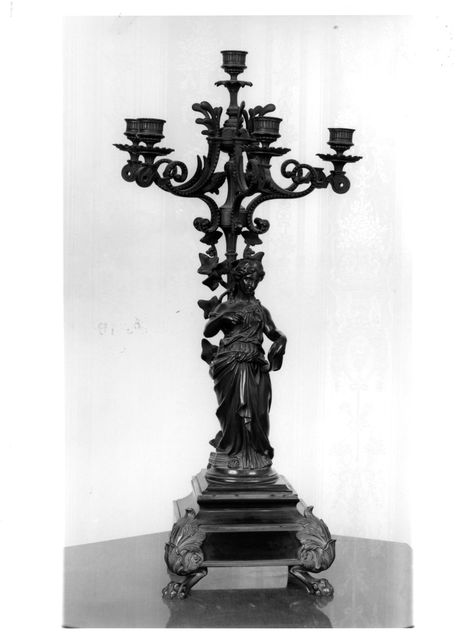 allegoria della poesia (candeliere, pendant) - ambito piemontese (prima metà sec. XIX)