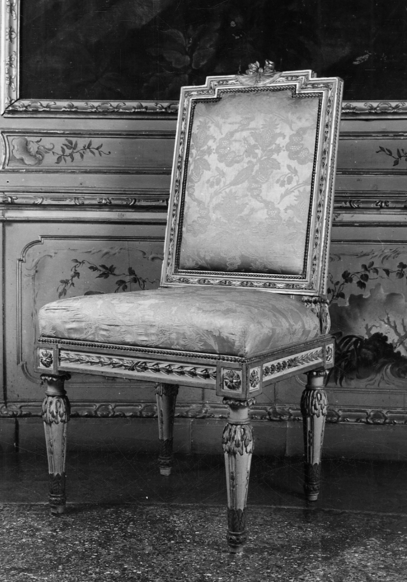 sedia, coppia - ambito piemontese (ultimo quarto sec. XVIII)