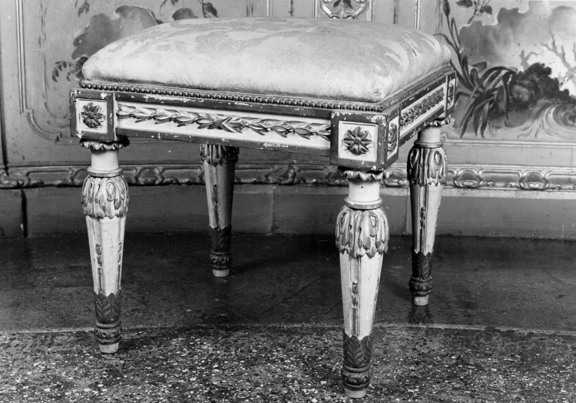 sgabello, serie - ambito piemontese (ultimo quarto sec. XVIII)