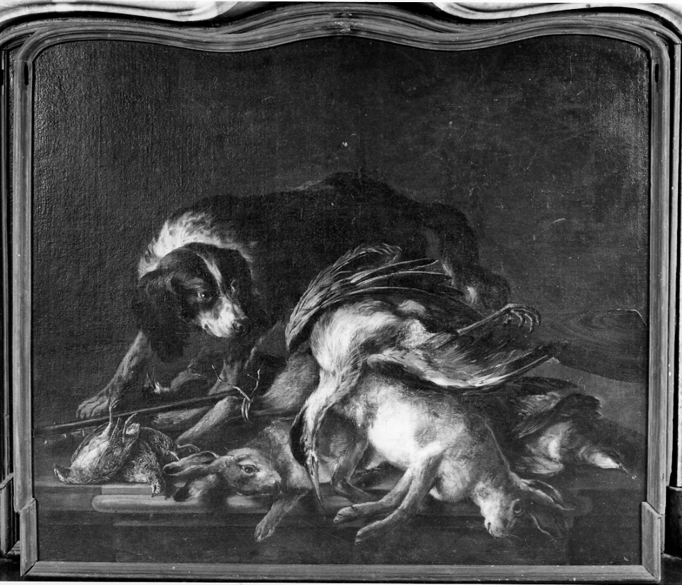 natura morta con cacciagione (paracamino, opera isolata) di Crivelli Giovanni detto Crivellino (secondo quarto sec. XVIII)