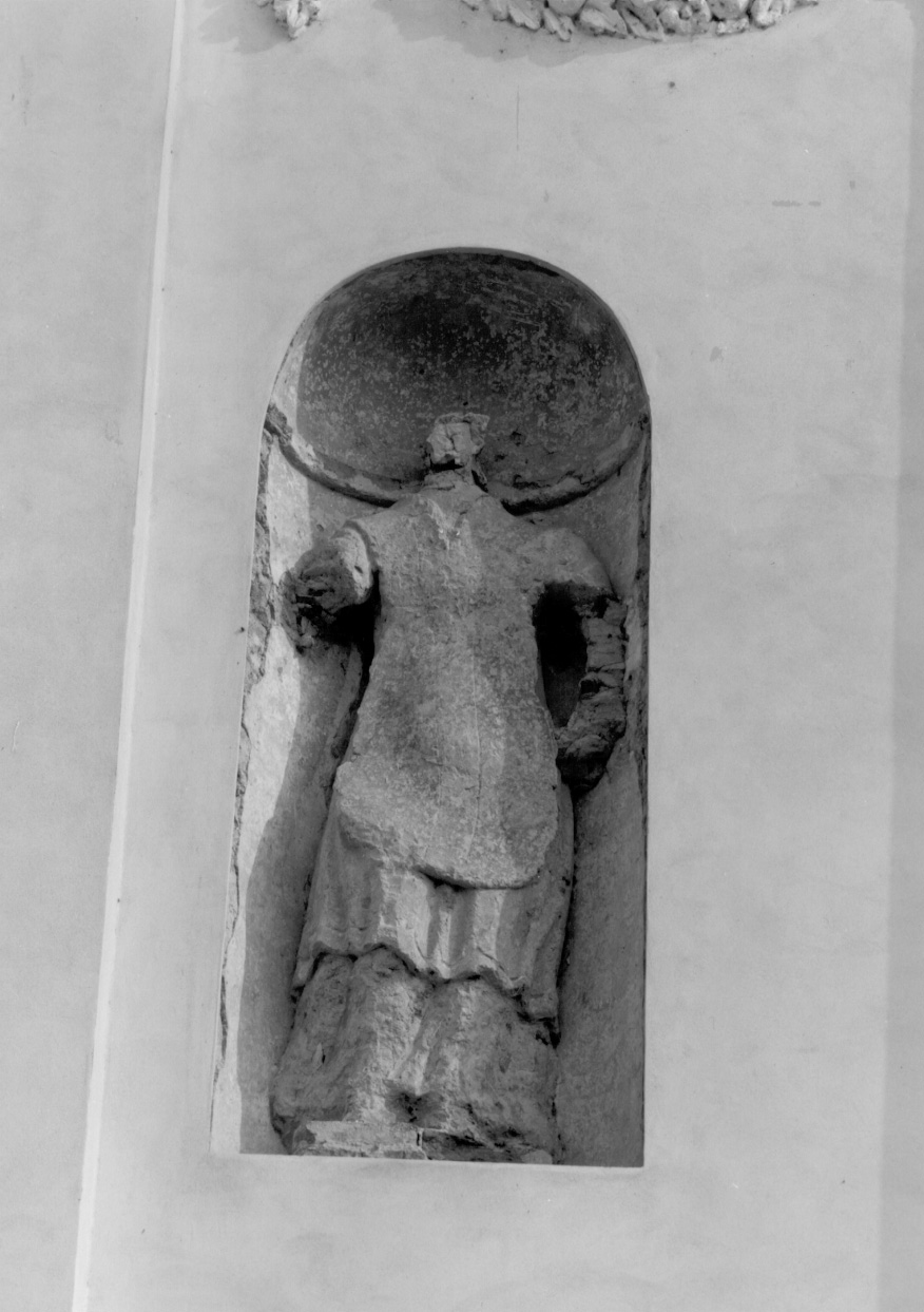SANT'AMBROGIO (statua, elemento d'insieme) - bottega piemontese (prima metà sec. XVII)