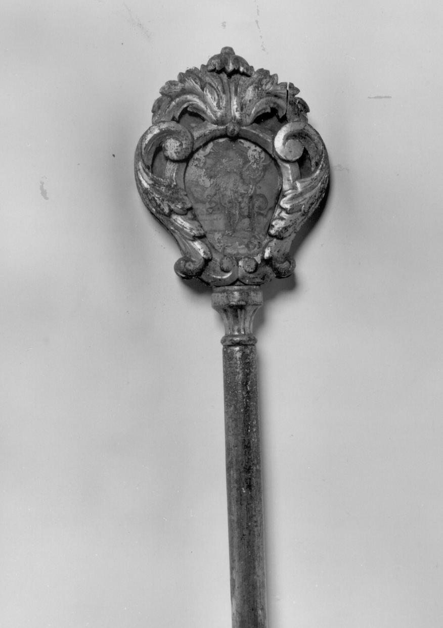 mazza processionale, opera isolata - bottega piemontese (prima metà sec. XVIII)