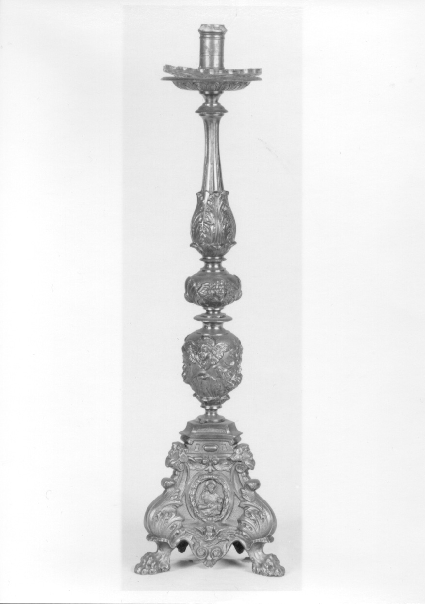 Santi e cherubini (candeliere, opera isolata) - bottega italiana (primo quarto sec. XX)