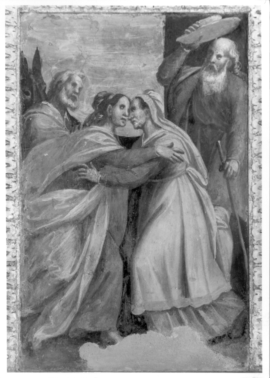 visitazione (dipinto murale, elemento d'insieme) di Della Rovere Giovanni Mauro detto Fiamminghino (inizio sec. XVII)