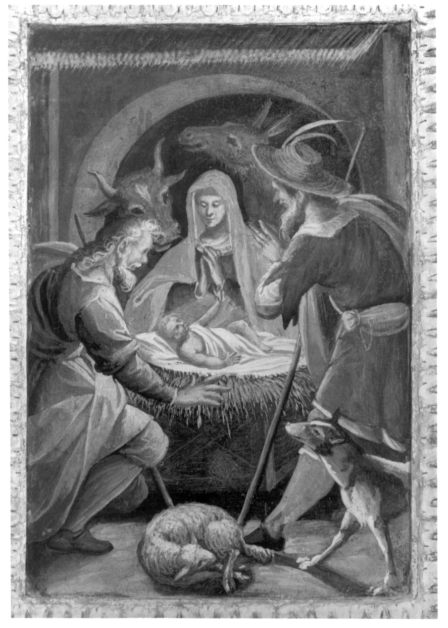 natività di Gesù (dipinto murale, elemento d'insieme) di Della Rovere Giovanni Mauro detto Fiamminghino (inizio sec. XVII)