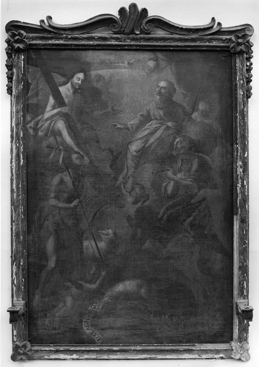 Trinità e santi (dipinto, opera isolata) - ambito lombardo (metà sec. XVII)