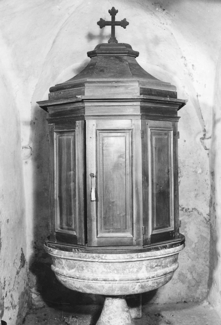 coperchio del fonte battesimale, opera isolata - ambito piemontese (sec. XVIII)