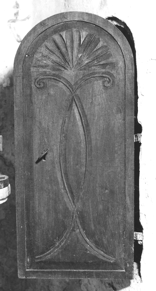 anta di armadietto per oli santi, opera isolata - ambito piemontese (sec. XX)
