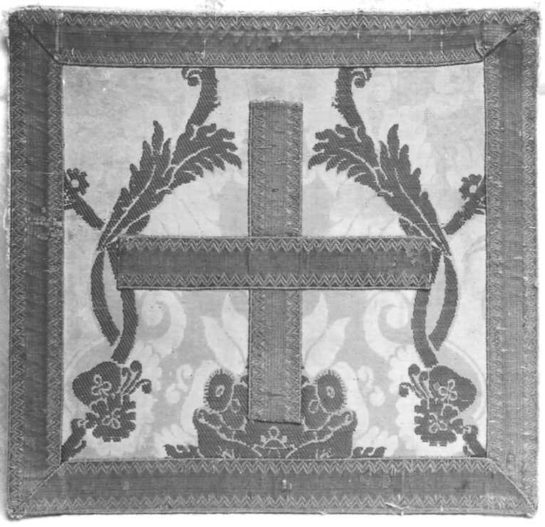 borsa del corporale, elemento d'insieme - manifattura italiana (seconda metà sec. XVIII)