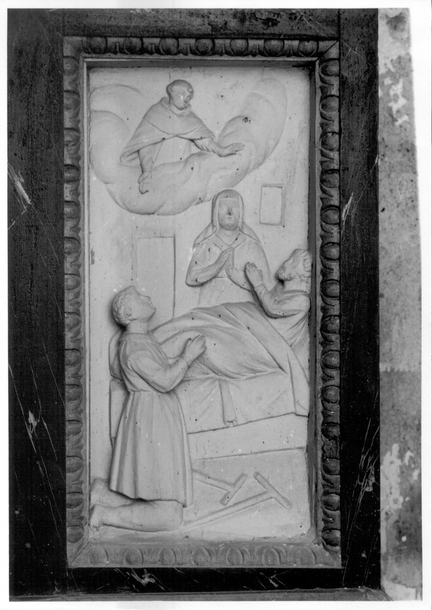 San Giacinto intercede per guarigione (rilievo) - ambito piemontese (primo quarto sec. XVII)