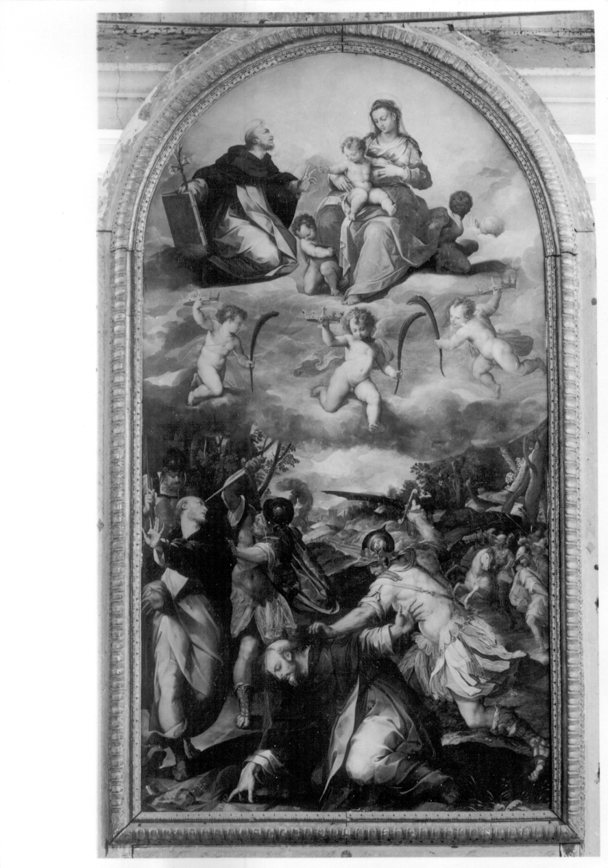 martirio di San Pietro da Verona (dipinto, opera isolata) di Vasari Giorgio, Morandini Francesco detto Poppi (attribuito) (terzo quarto sec. XVI)