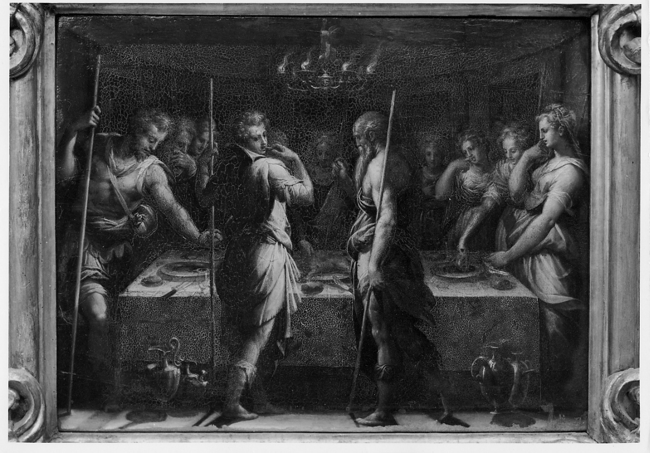 pasqua degli ebrei (dipinto, opera isolata) di Vasari Giorgio, Morandini Francesco detto Poppi (terzo quarto sec. XVI)