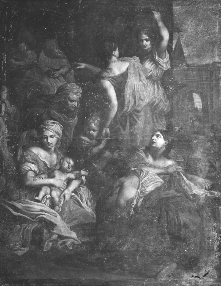 nascita di Sant'Antonio Abate (dipinto, elemento d'insieme) di Zanatta Giuseppe (ultimo quarto sec. XVII)