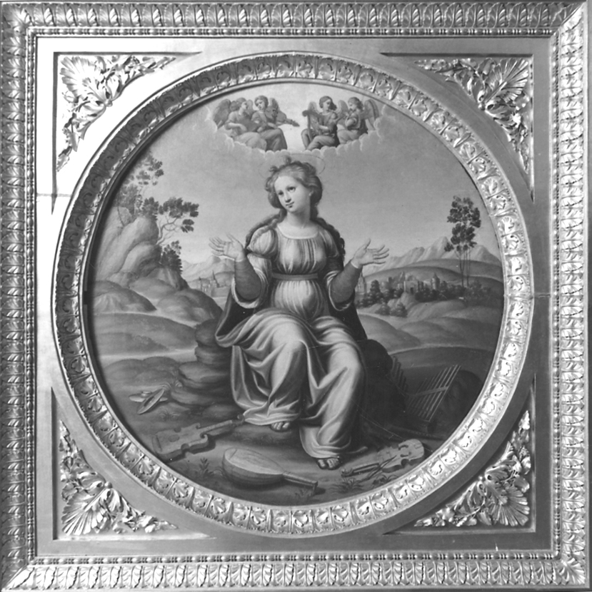 Santa Cecilia patrona della musica (dipinto, opera isolata) di Francucci Innocenzo detto Innocenzo da Imola (secondo quarto sec. XVI)