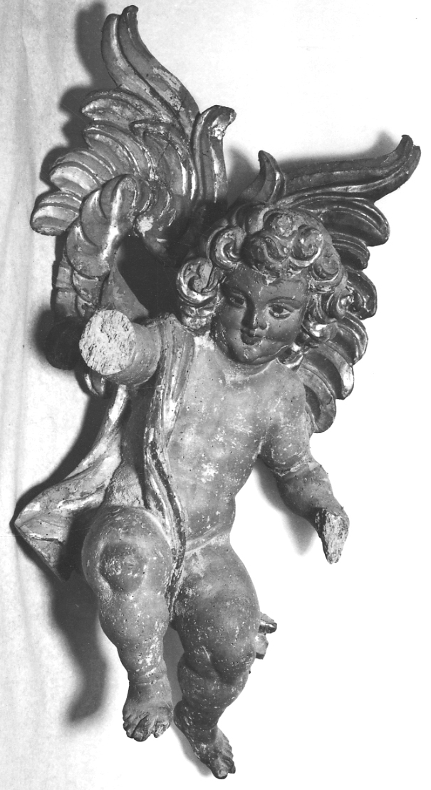 angelo (scultura, frammento) di De Bernardis Giorgio (bottega) (secondo quarto sec. XVII)
