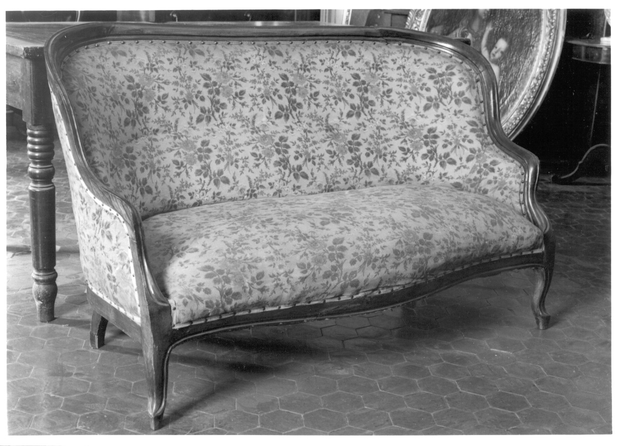 divano, elemento d'insieme - bottega italiana (ultimo quarto sec. XIX)