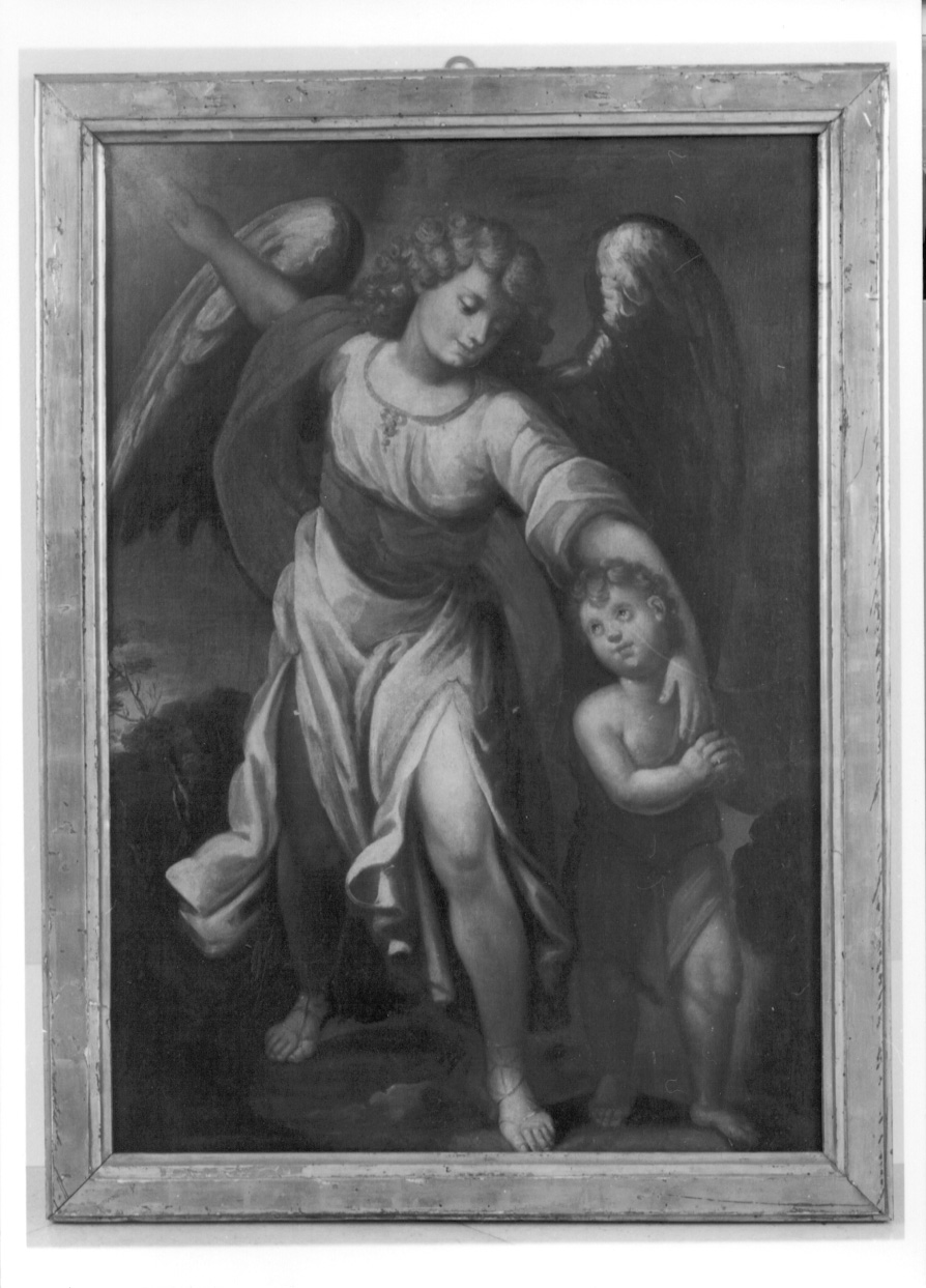 ANGELO CUSTODE (dipinto, opera isolata) - ambito piemontese (seconda metà sec. XVII)