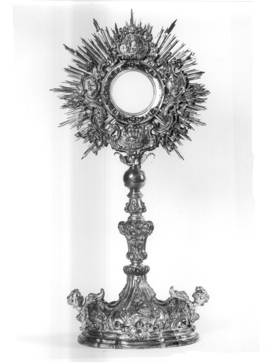 CHERUBINI (ostensorio, opera isolata) - bottega piemontese (prima metà sec. XVIII)