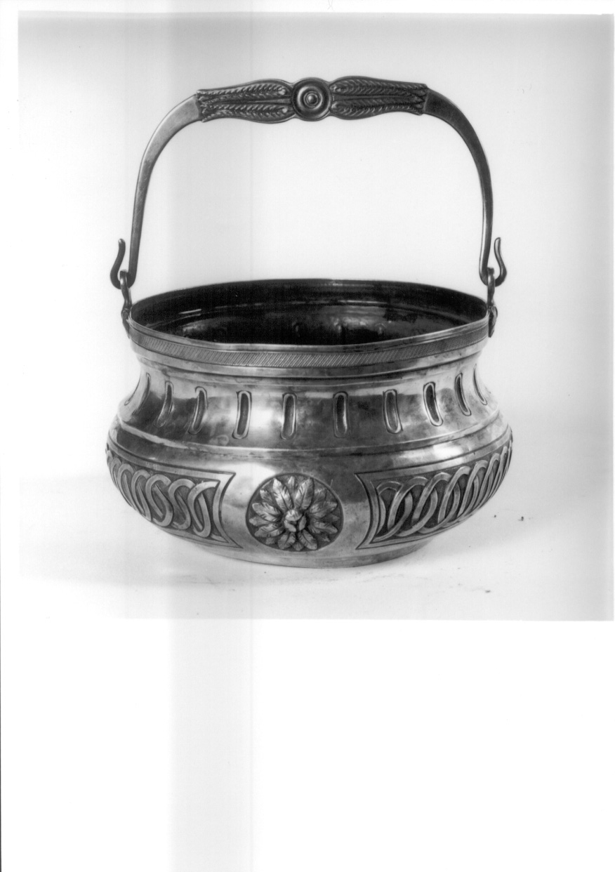 secchiello per l'acqua benedetta, opera isolata - bottega piemontese (terzo quarto sec. XIX)