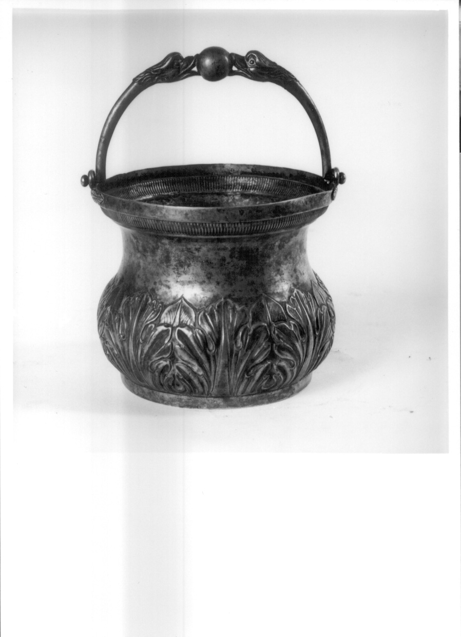 secchiello per l'acqua benedetta, opera isolata - bottega piemontese (secondo quarto sec. XIX)