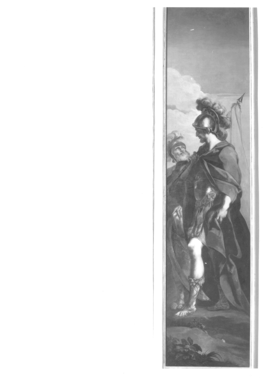 guerriero portabandiera (dipinto, opera isolata) di Molinari Giovanni Domenico (attribuito) (secondo quarto sec. XVIII)