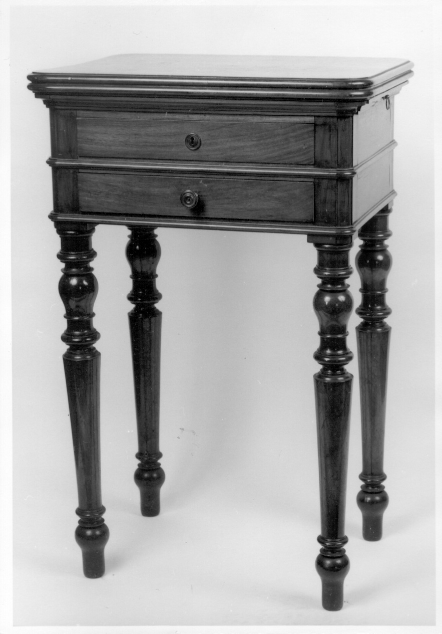 comodino, opera isolata - bottega piemontese (ultimo quarto sec. XIX)