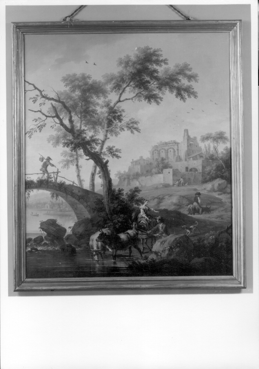 PAESAGGIO RURALE (dipinto, elemento d'insieme) di Cignaroli Vittorio Amedeo (ultimo quarto sec. XVIII)
