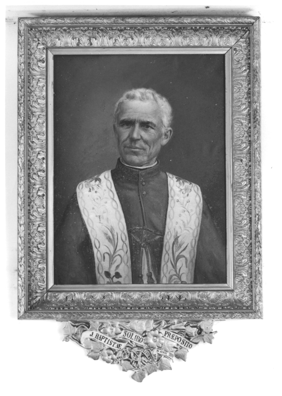 ritratto del parroco Giovanni Battista Solaro (dipinto, opera isolata) di Arri Paolo (fine sec. XIX)