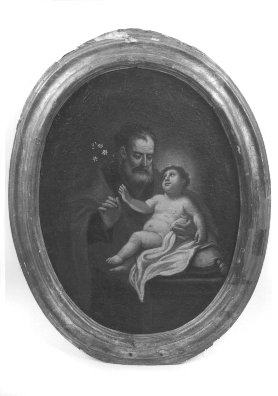 San Giuseppe e Gesù Bambino (dipinto, opera isolata) - bottega piemontese (prima metà sec. XIX)