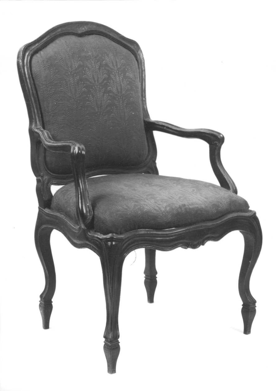 poltrona, opera isolata - bottega italiana (ultimo quarto sec. XIX)