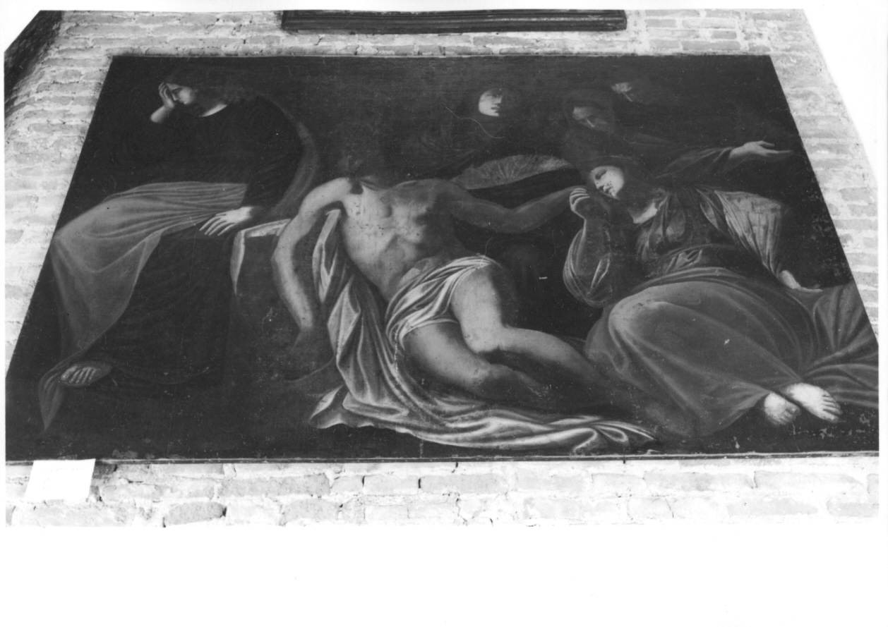 COMPIANTO SUL CRISTO MORTO (dipinto, opera isolata) di Pozzo Andrea (maniera) (seconda metà sec. XVII)