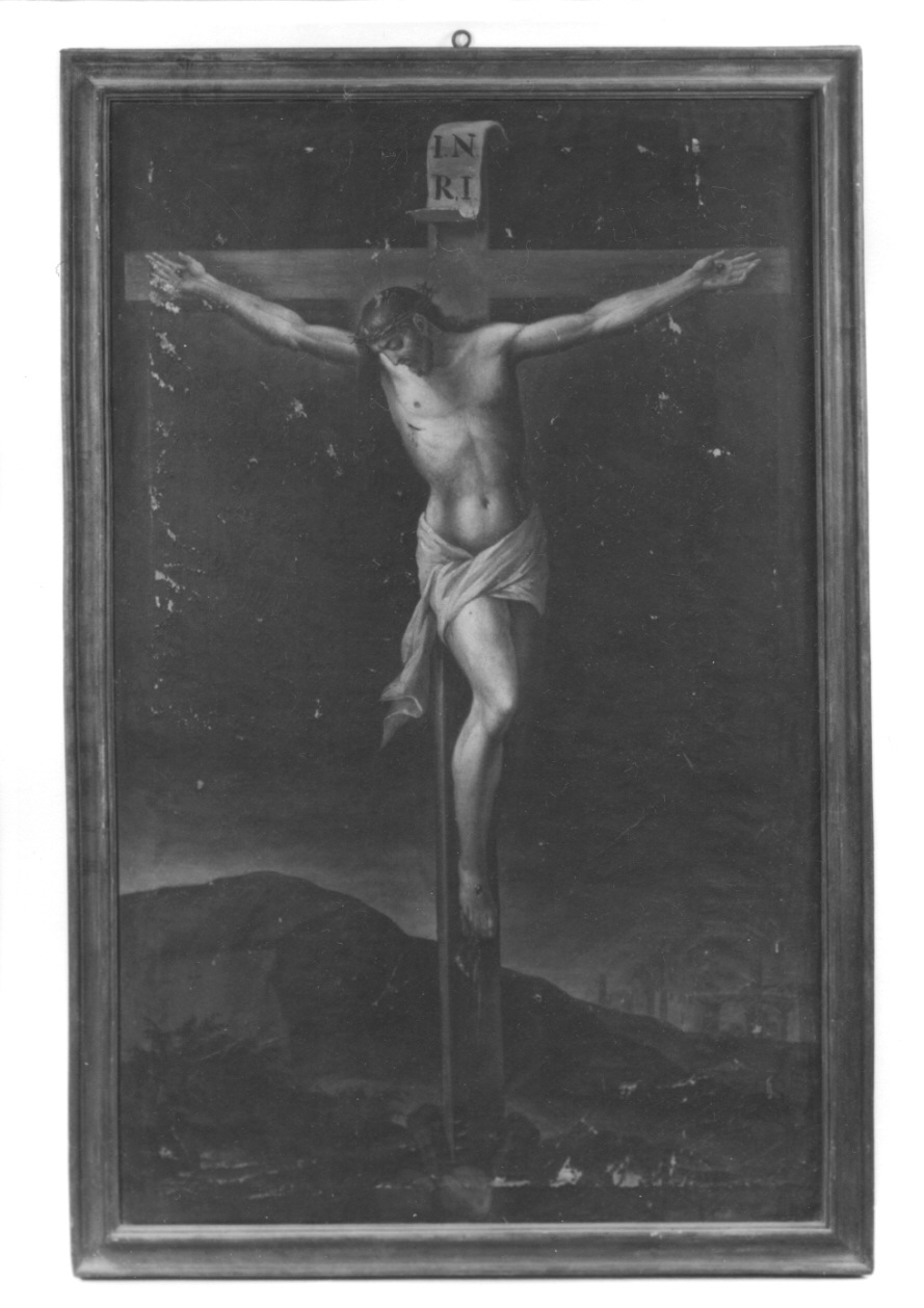 CRISTO CROCIFISSO (dipinto, opera isolata) - ambito piemontese (sec. XVII)