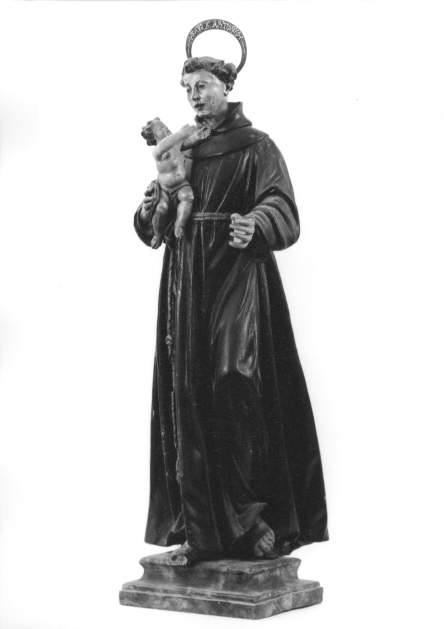SANT'ANTONIO DA PADOVA (scultura, opera isolata) - bottega piemontese (seconda metà sec. XVIII)