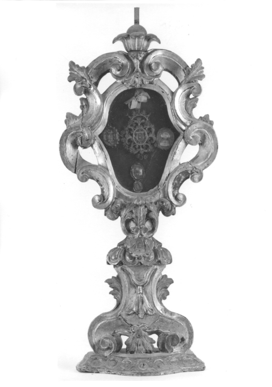 reliquiario - a OSTENSORIO, serie - bottega piemontese (sec. XVIII)