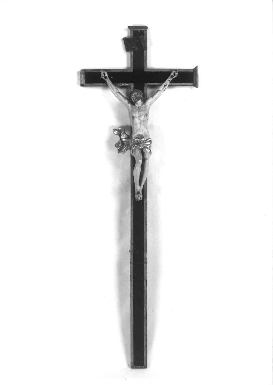 Cristo crocifisso (croce processionale, opera isolata) - bottega piemontese (sec. XVIII)