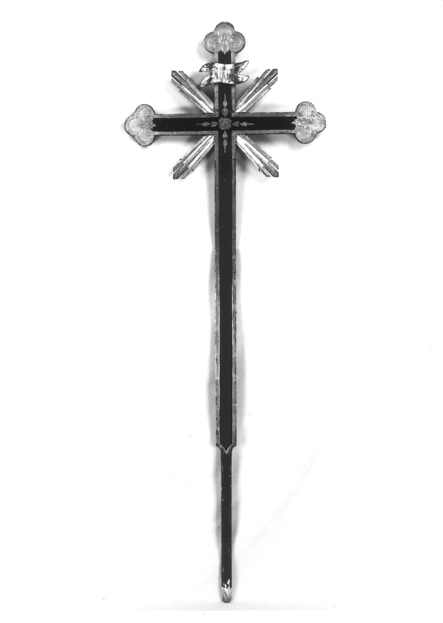 croce processionale, opera isolata - bottega piemontese (seconda metà sec. XIX)