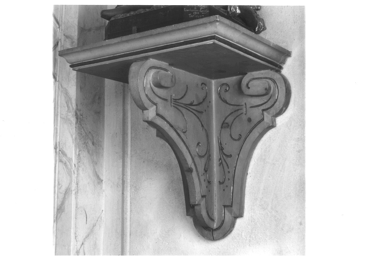 mensola, serie - bottega piemontese (fine/ inizio secc. XIX/ XX)