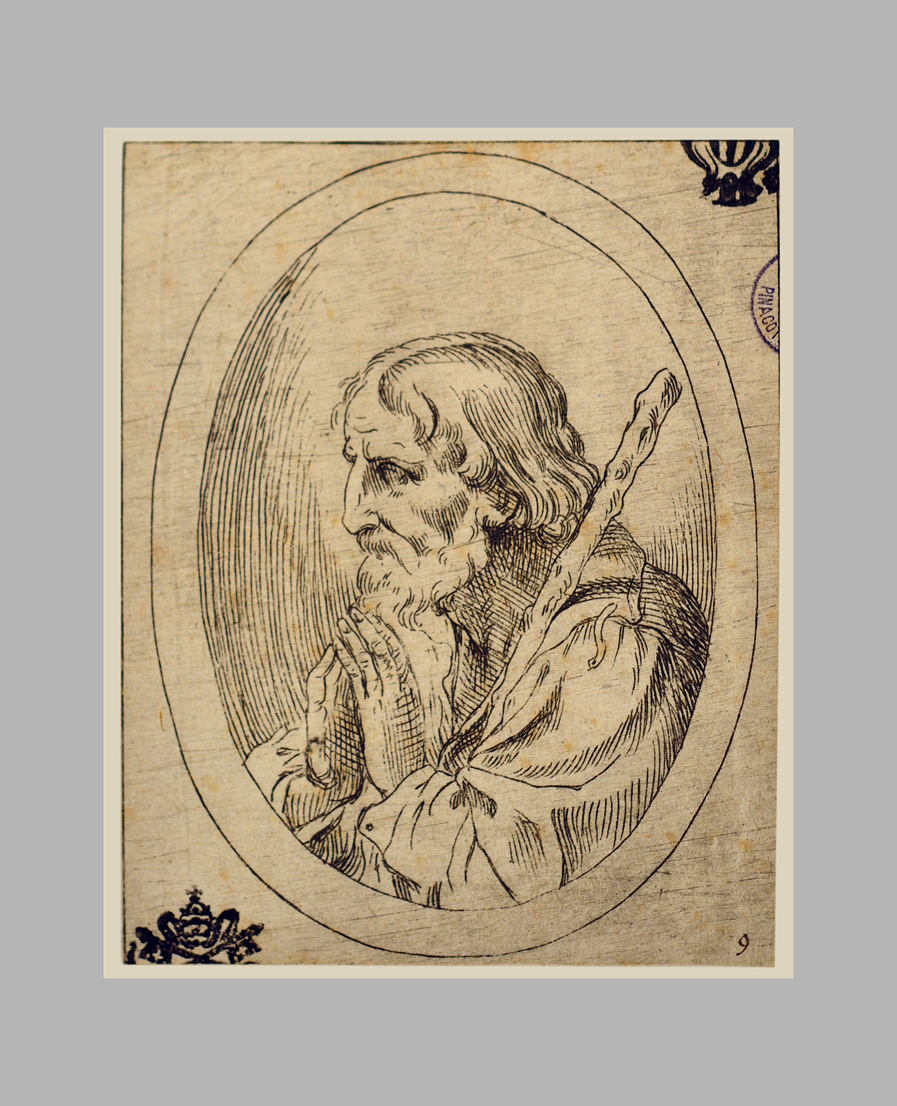 San Giuda Taddeo, Santo apostolo (stampa smarginata) di Reni Guido (scuola) (prima metà sec. XVII)