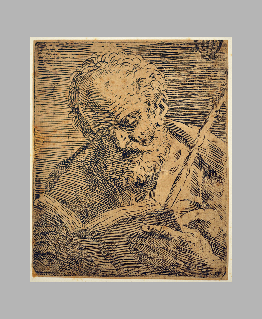Santo apostolo (stampa smarginata) di Reni Guido (scuola) (prima metà sec. XVII)