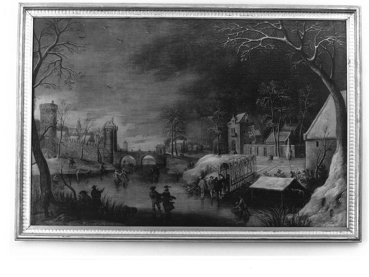 Paesaggio invernale, Paesaggio invernale (dipinto, opera isolata) di Wildens Jan (maniera) - ambito fiammingo (primo quarto sec. XVII)