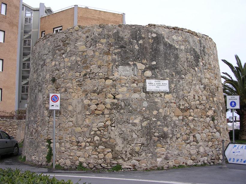 Torre di Santa Maria (torre, struttura di fortificazione) - San Bartolomeo al Mare (IM)  (seconda metà XVI)
