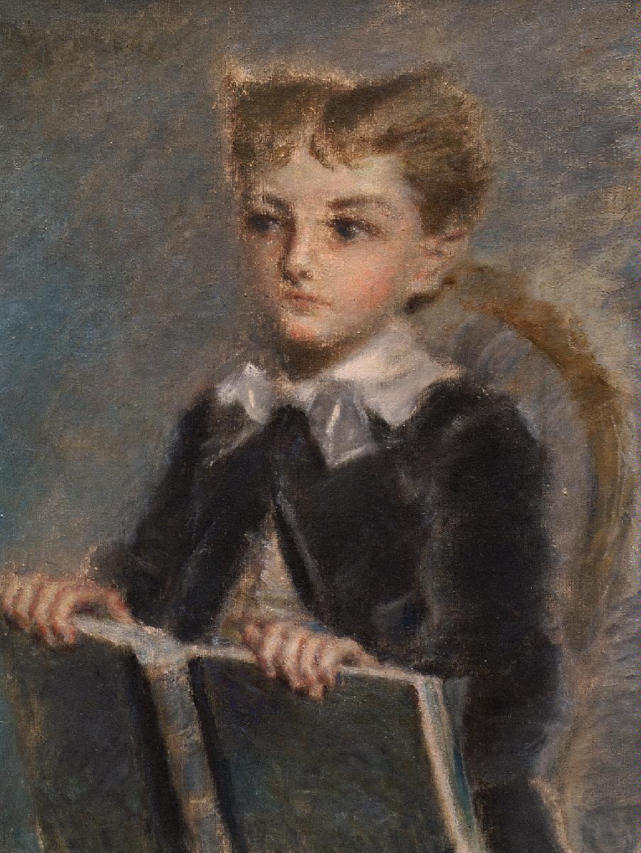 Ritratto del bambino Riccardo Borioli, Ritratto di bambino (dipinto) di Ranzoni, Daniele - ambito piemontese (XIX)