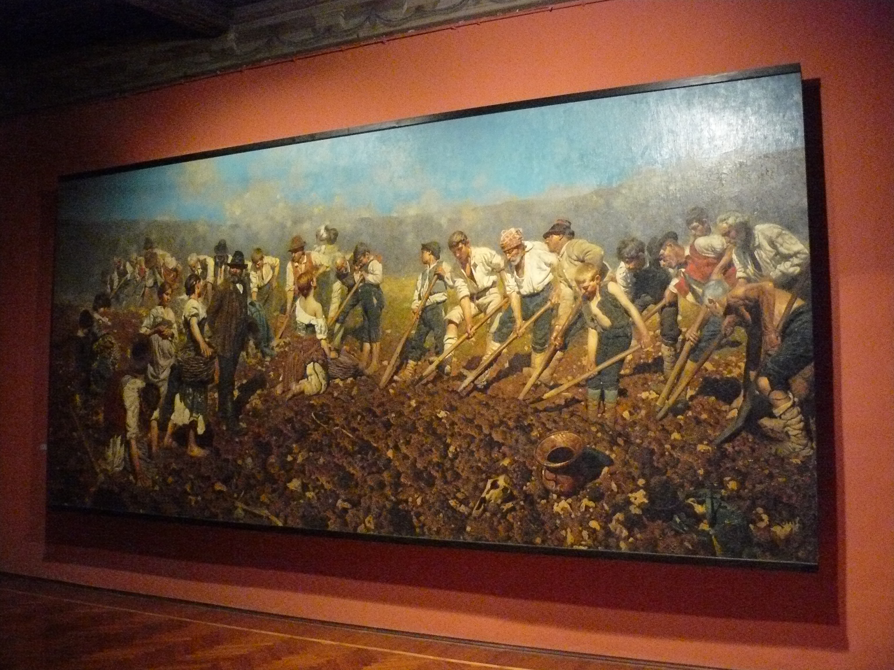 Alla vanga (dipinto) di Ferraguti, Arnaldo (ultimo quarto XIX)