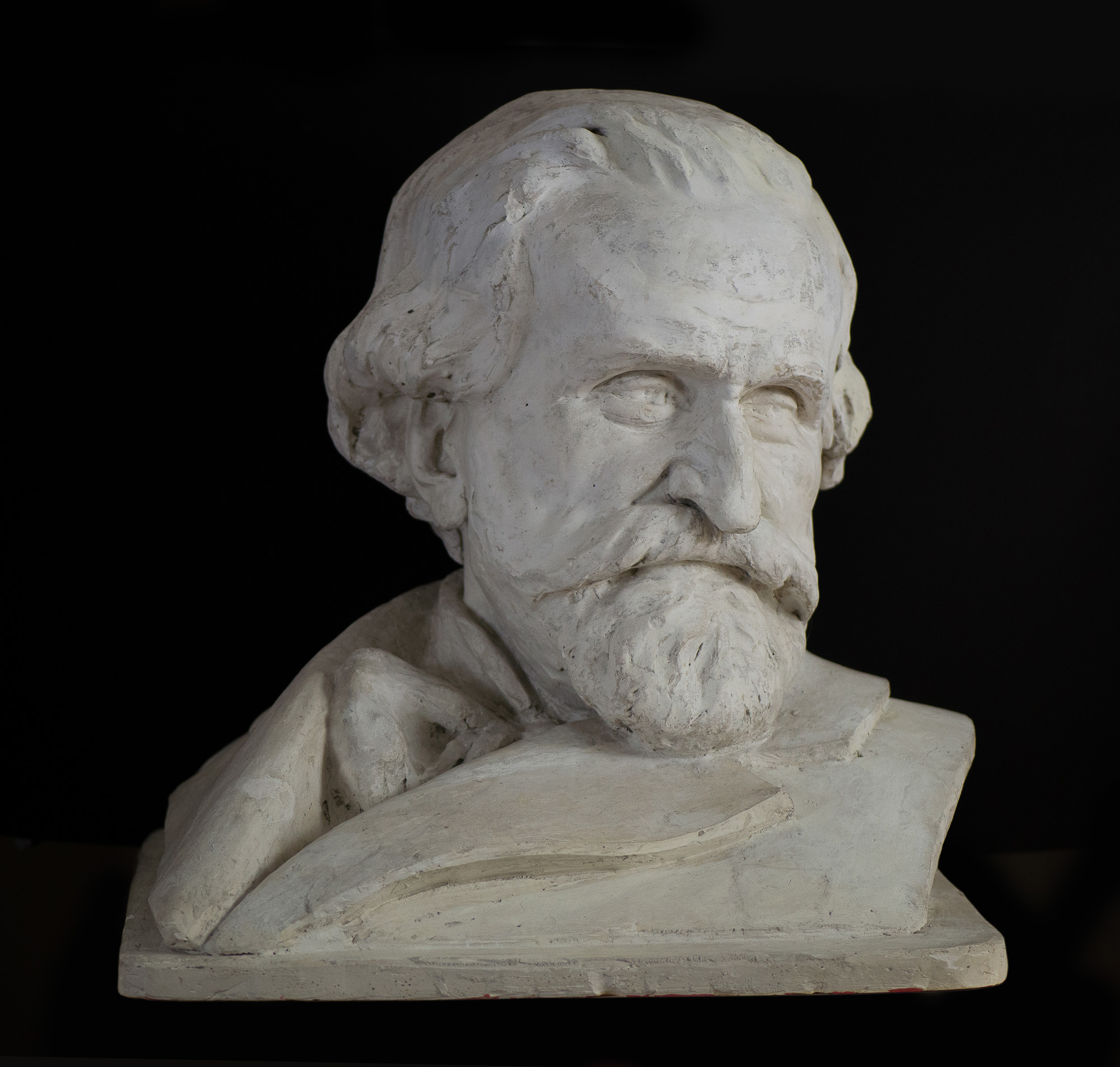Busto di Giuseppe Verdi (scultura) di Laforet Alessandro - ambito italiano (inizio XX)