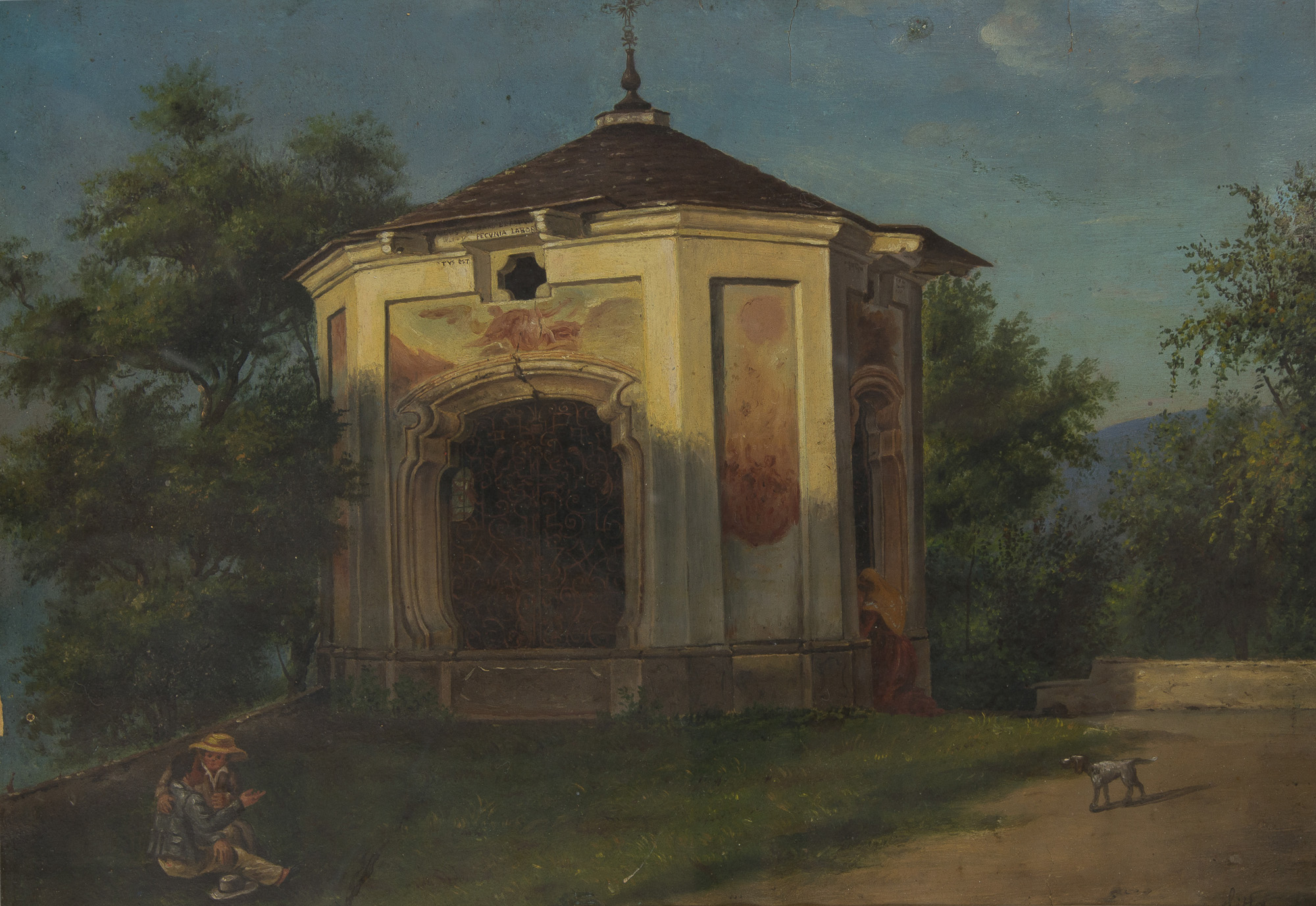cappella presso la chiesa di San Maurizio della Costa (dipinto) di Litta, Luigi (ultimo quarto XIX)