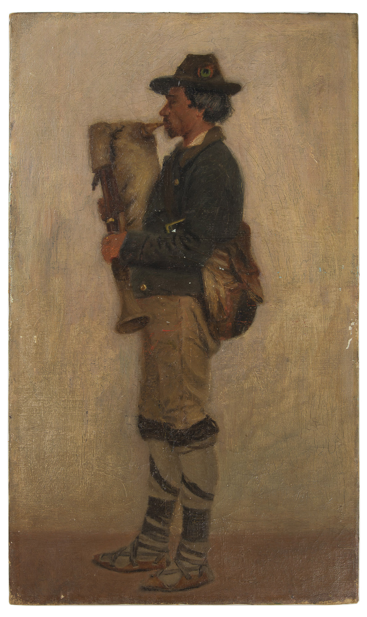 zampognaro (dipinto) di Pagliano, Eleuterio (seconda metà XIX)